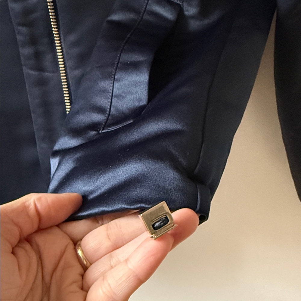 Topshop Midnight Blue Bomber Jacket - Picture 5 of 6